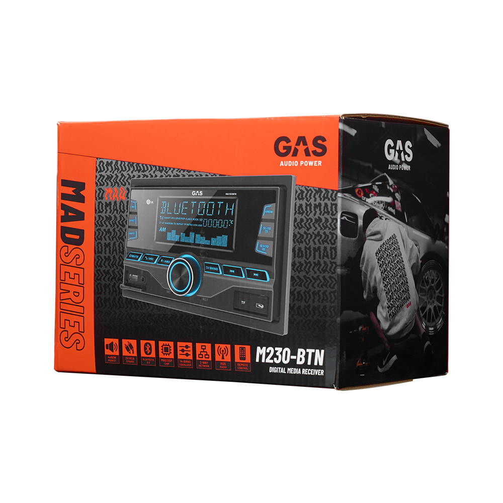 GAS MAD M230BTN 2-DIN, BT, USB, AUX, DSP - Gas mad m230 btn 7 - MAD M230-BTN
