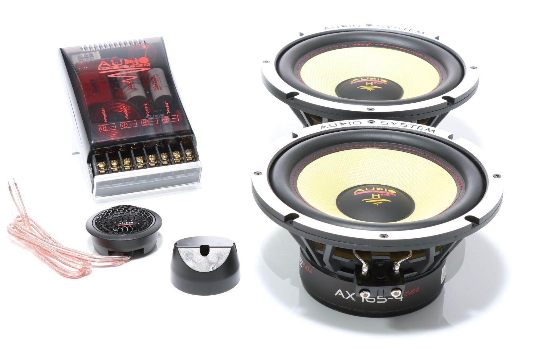 Helon-Serie 2-OHM 2-Way Double Compo 165 mm Extreme Kickbass Compo Systeem. - H 165 4 evo2 - H165 EVO 2-4