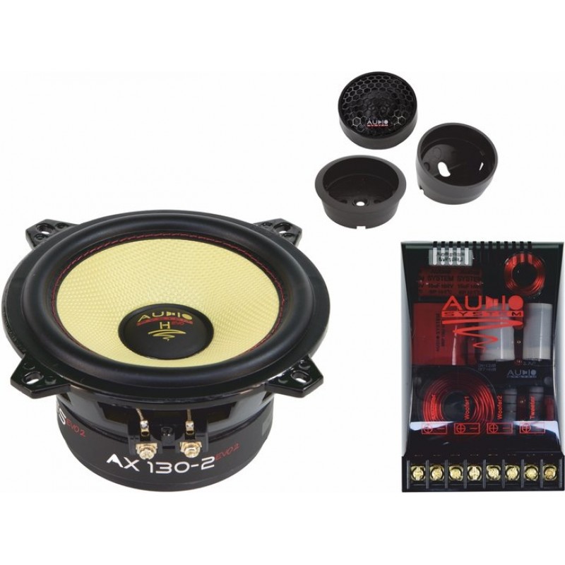 Helon-Serie 2-OHM 2-Way System 130 mm Extreme Kickbass Compo Systeem. - H130evo - H130 EVO 2