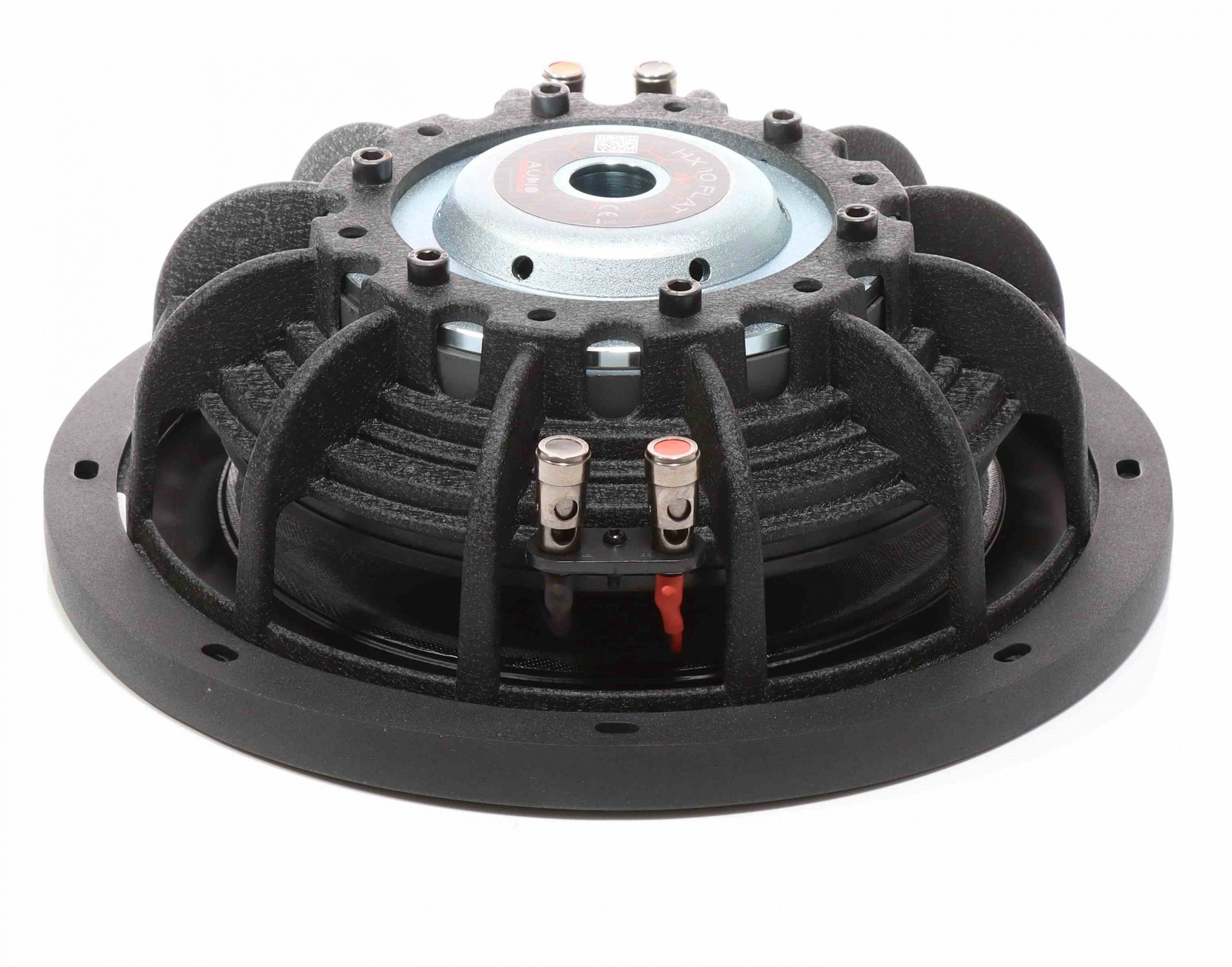 HX-Serie 250 mm High-End - FLAT Subwoofer 2x2 Ohm 2x250/200 watt - Hx 10 flat evo neu2 scaled - HX10 FLAT EVO