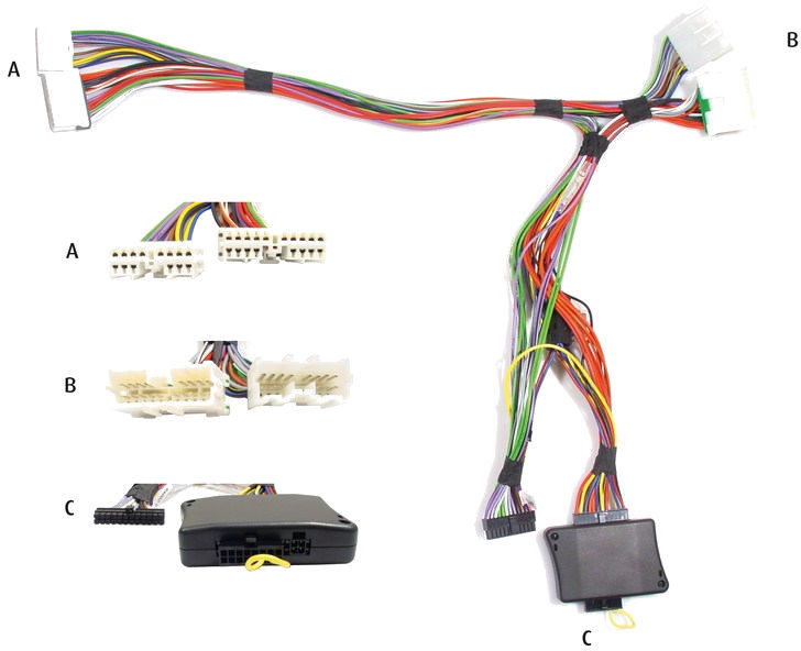 Audio2Car18+14 pins Div. modellen Mitsubishi- Peugeot- Citro&euml;n- Honda- Acura met Rockford Fosgate - Kram84662 - 84662