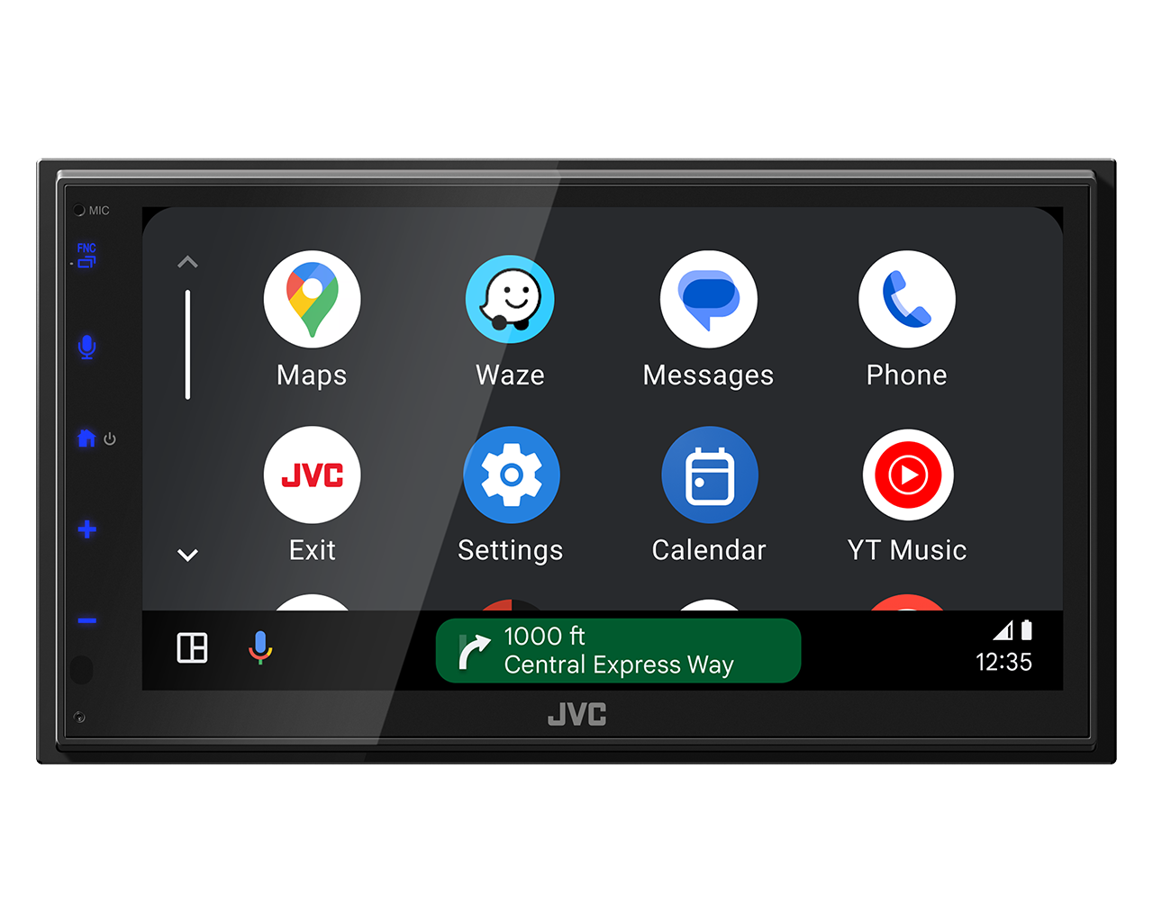 JVC KW-M695DBW Multimedia 6,8" Wireless Apple Carplay & Android Auto - Kw m695dbt aa home screen front - KW-M695DBW