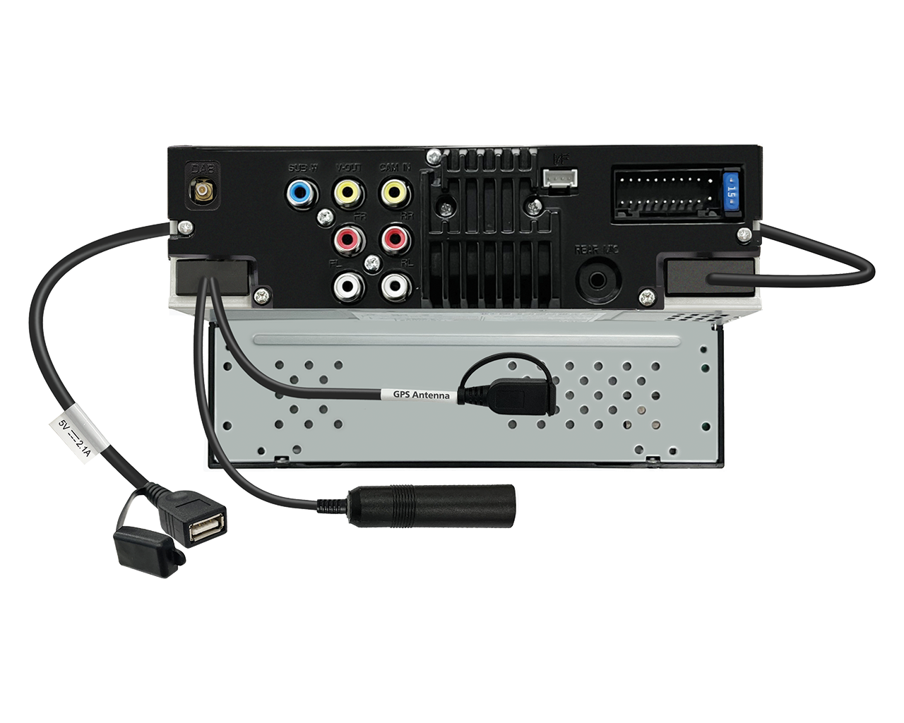 JVC KW-M695DBW Multimedia 6,8" Wireless Apple Carplay & Android Auto - Kw m695dbt backside - KW-M695DBW
