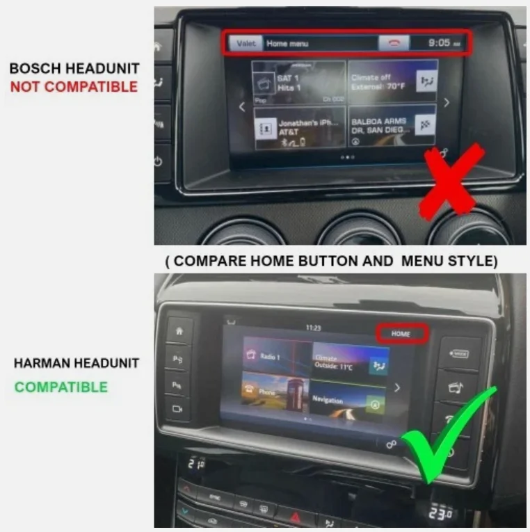 Harman Host 8" draadloos Apple carplay/Android auto uitbreiding - Land rover discovery voorbeeld - WITCP4045