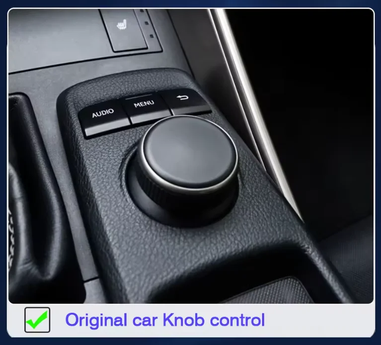 Lexus 2014-2020 7/10,3" MET KNOP BEDIENING draadloos Apple carplay/Android auto uitbreiding - Lexus knob - WITCP4048