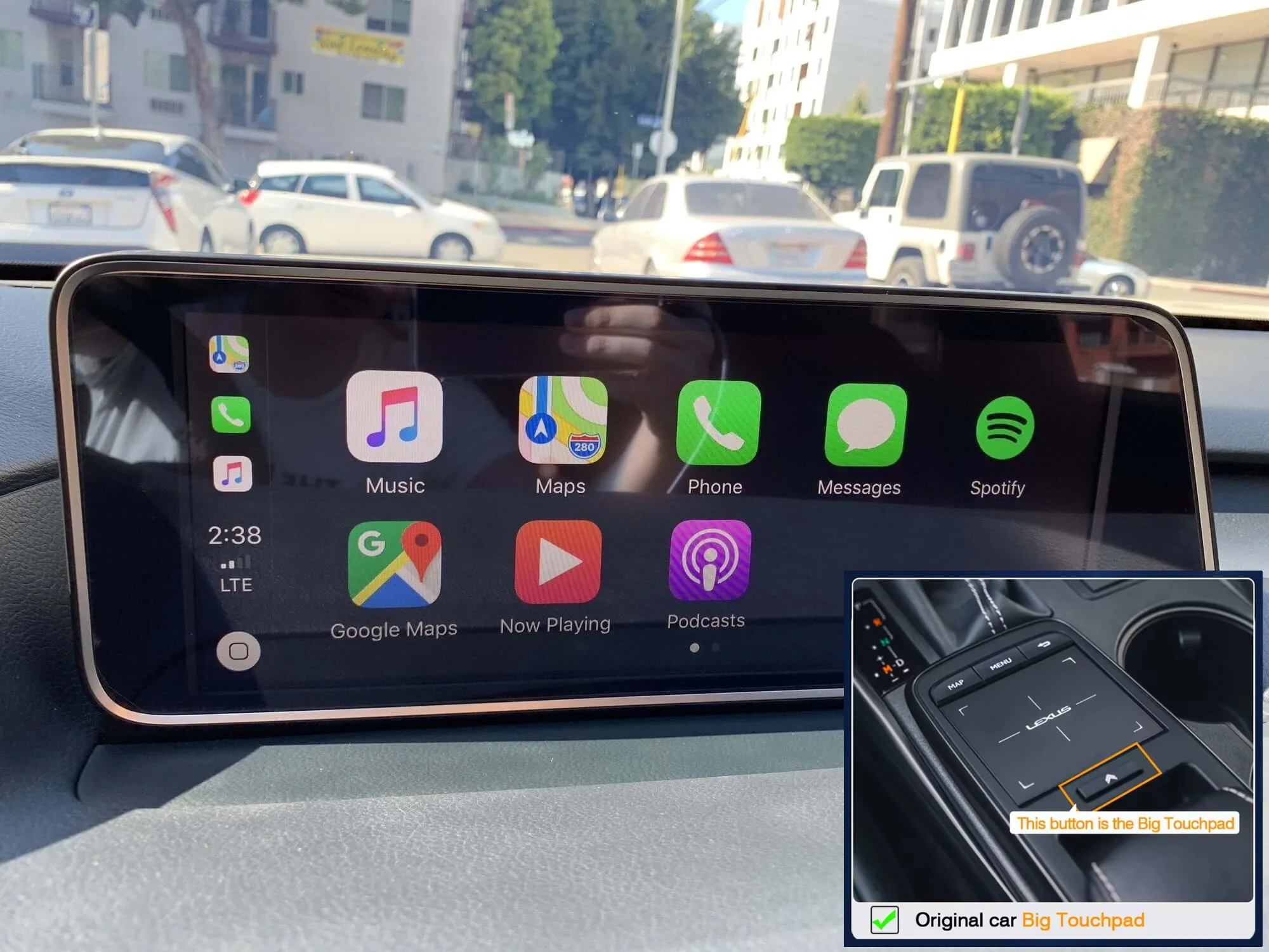 Lexus 2016-2022 8/10,3" MET BIG TOUCH draadloos Apple carplay/Android auto uitbreiding - Lexus rx 2019 big touch - WITCP4049