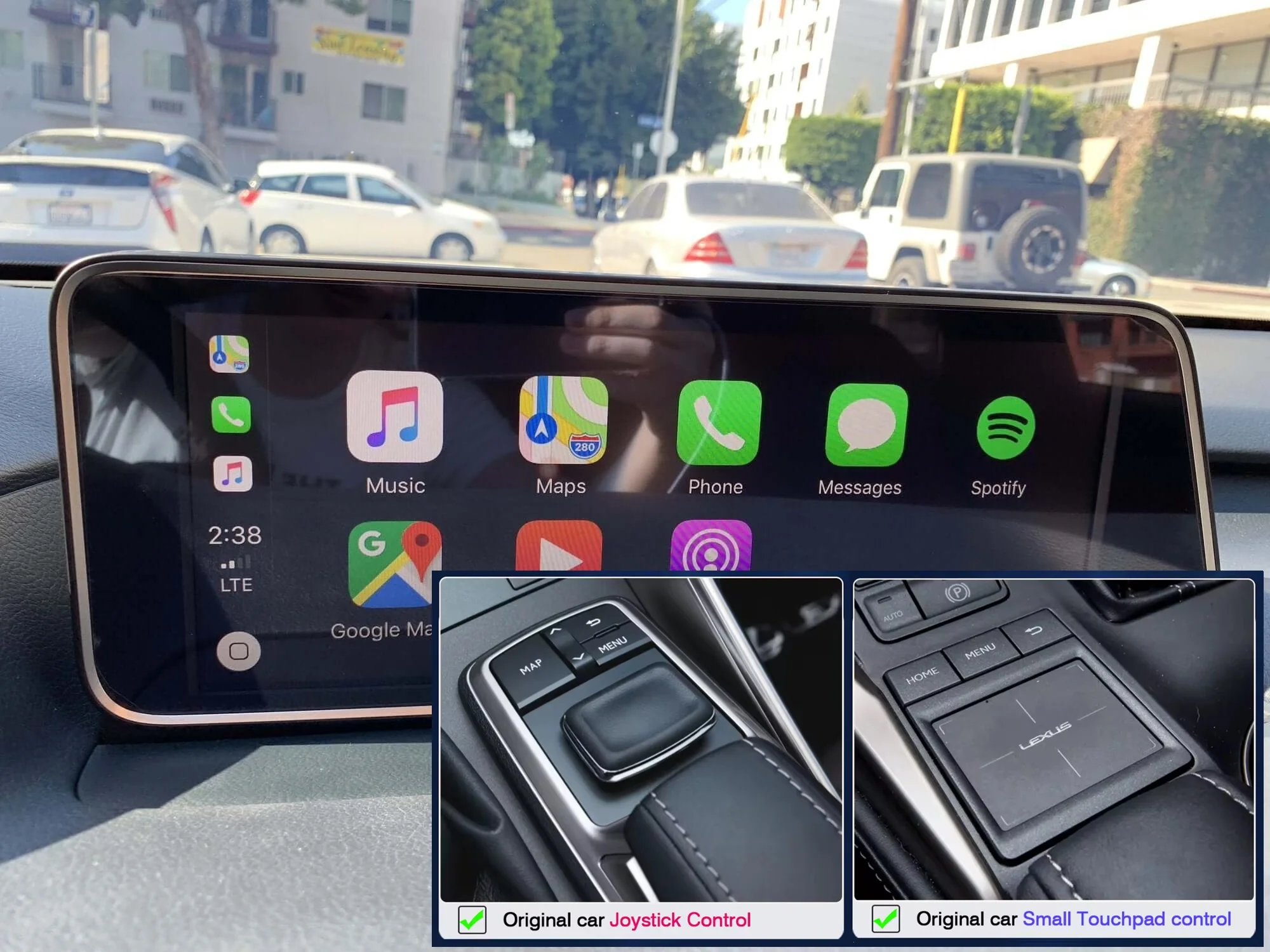 Lexus 2015-2022 7/10.3/12,3" MET SMALL TOUCH OF JOYSTICK draadloos Apple carplay/Android auto uitbreiding - Lexus rx 2019 small touch - WITCP4050