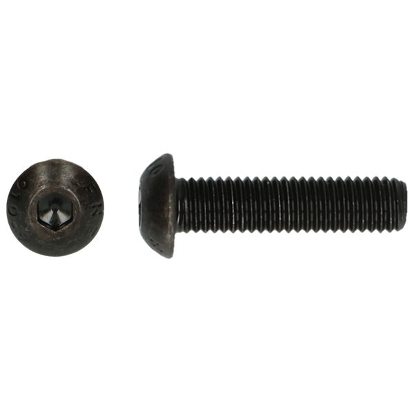 Schroef zwart M4 x 10mm, 6kant inbus, 100stuks - M4schroef - SchroefM4x10