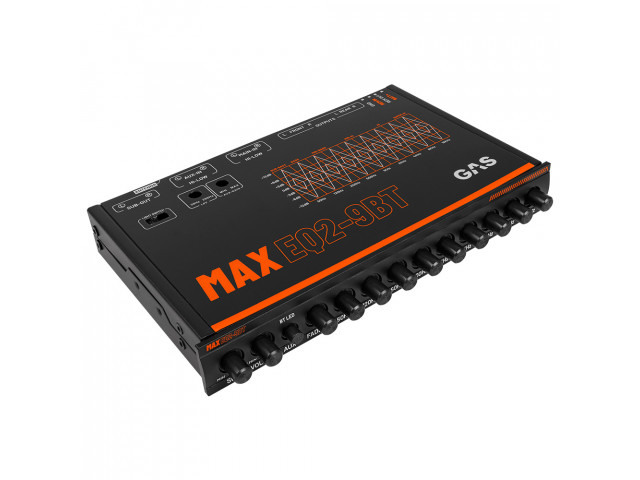 GAS MAX &frac12;DIN 9-band EQ with Bluetooth, 6V Pre-Outs                                                   - Max eq2 9bt 1 640x480 - MAX EQ2-9BT