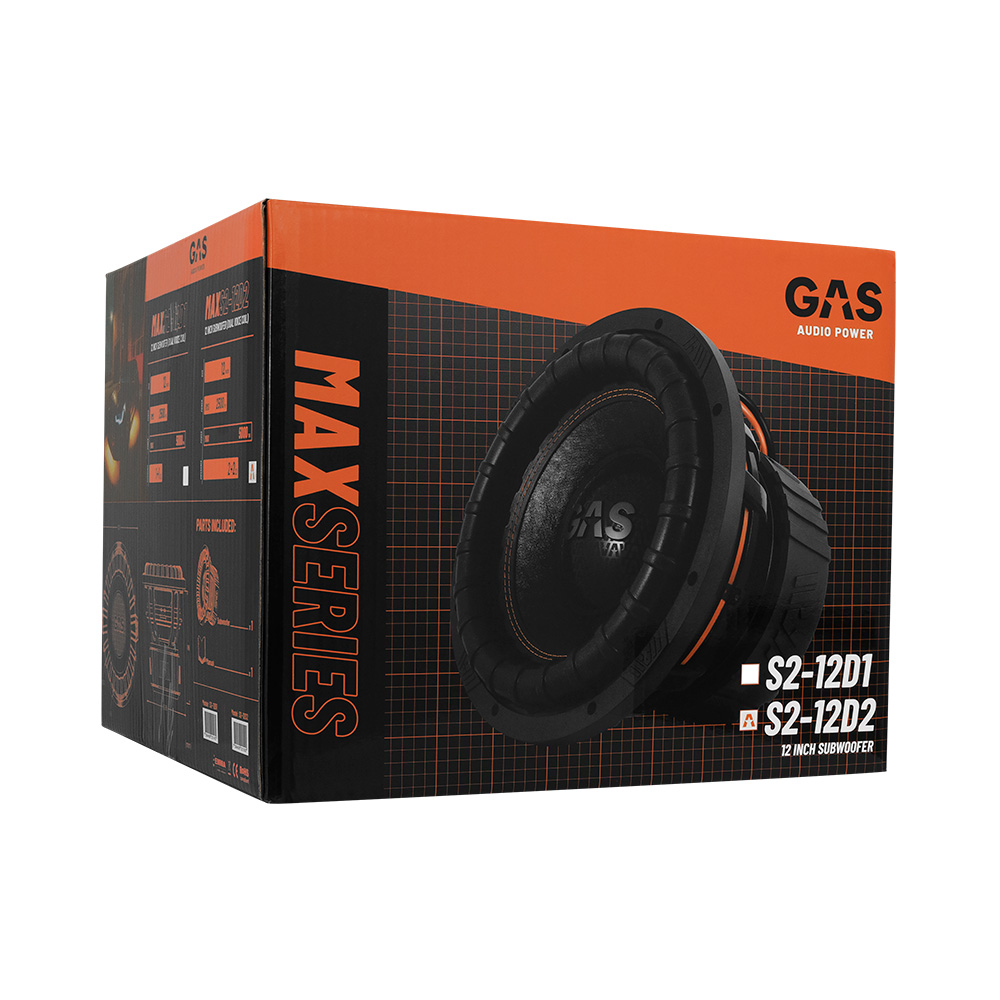 GAS MAX Level 2 Subwoofer 12" 2x1 Ohm                                                                - Max s2 12d2 7 - MAX S2-12D1