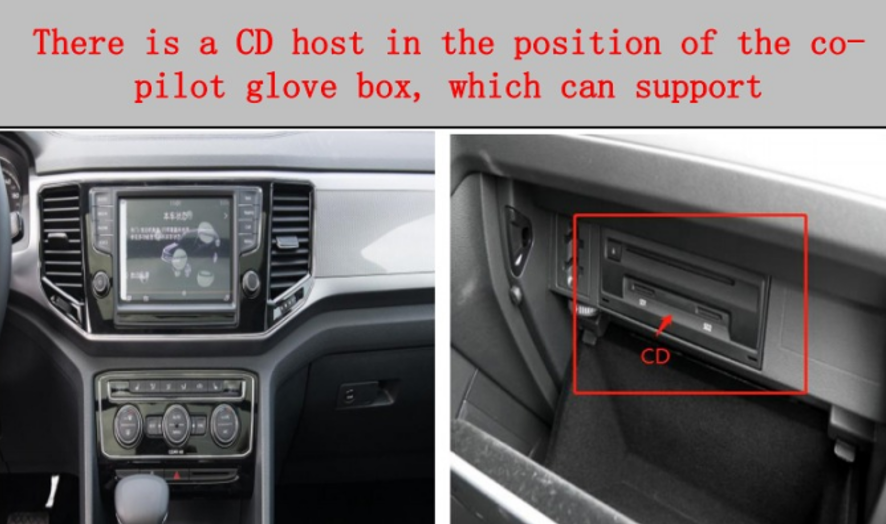 Volkswagen/Skoda/Seat MIB/MIB2 7/8.8" draadloos Apple carplay/Android auto uitbreiding - Mib voorbeeld dash - WITCP4032VW