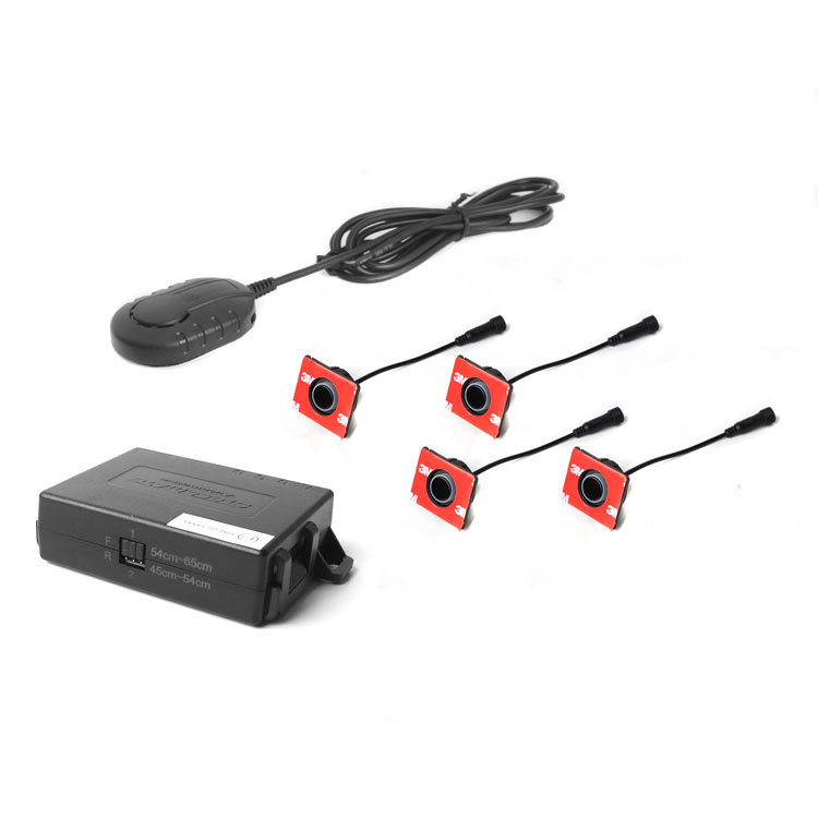 Parkeersensoren, achter- of voorkant, met 4 verzonken,16mm instelbare zwarte sensoren en een zoemer  - Pts411ex oem - PTS411EX OEM