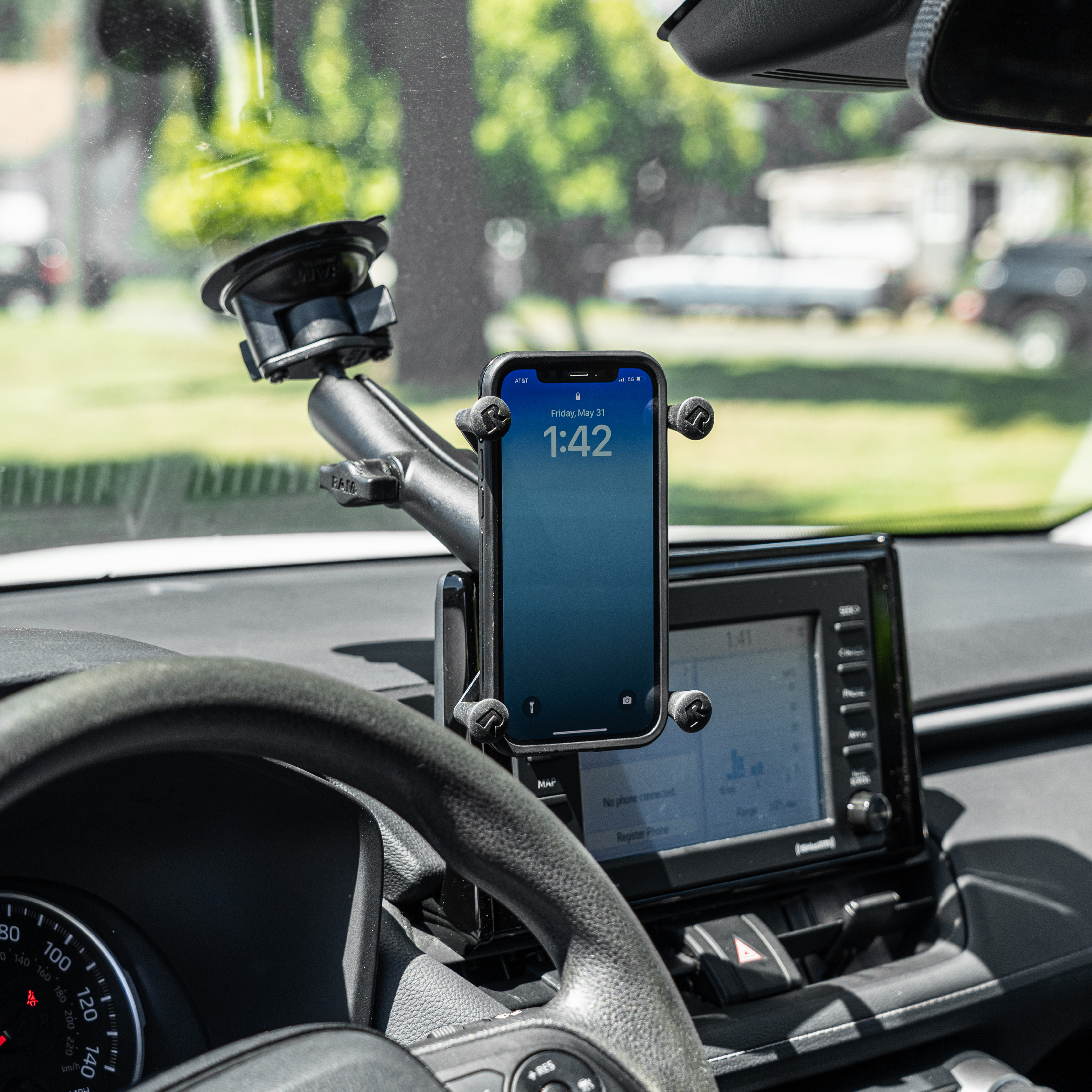 RAM&reg; X-Grip&reg; middelgroot telefoonhouder met RAM&reg; Twist-Lock&trade; Zuignap - Ram b 166 c un10u 9 - RAM-B-166-UN7U