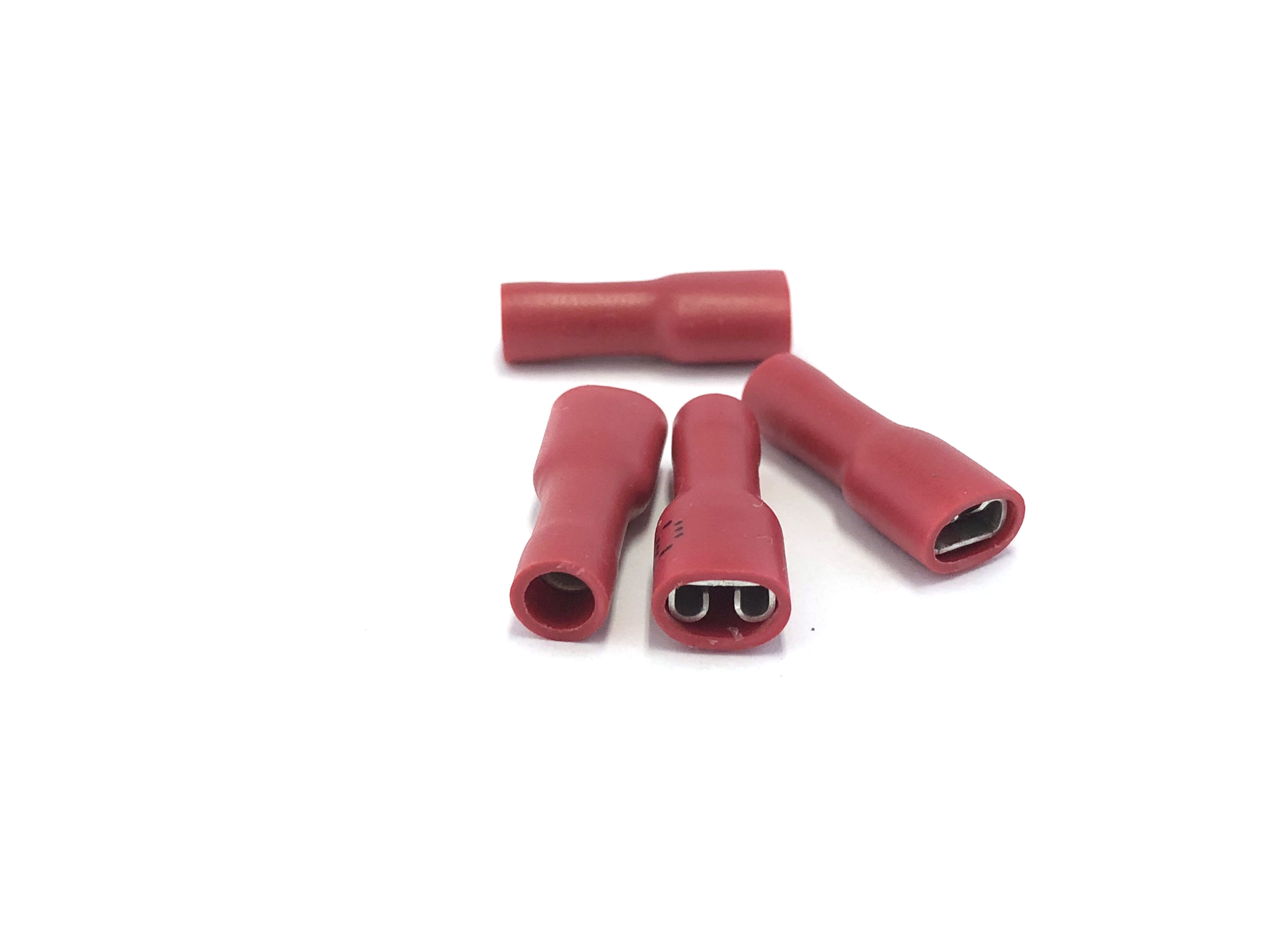 Kabelverbinder ge&iuml;soleerd Female Rood 6.3 mm / 0.5 - 1.5 mm&sup2; / A: 6.3mm - B: 0.8mm (100st) PROline - Rfs6 6 - RFS-6