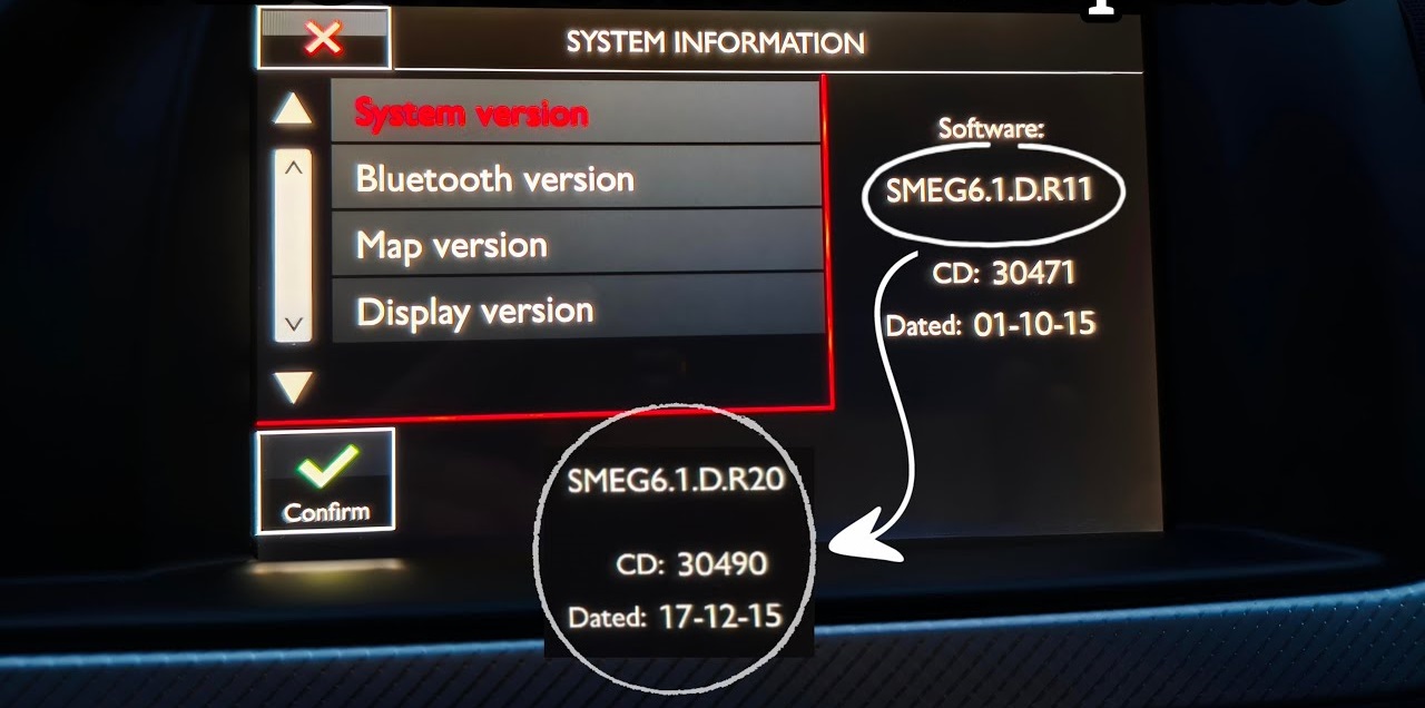 SMEG 2014-2016 7" draadloos Apple carplay/Android auto uitbreiding - Smeg software - WITCP4010