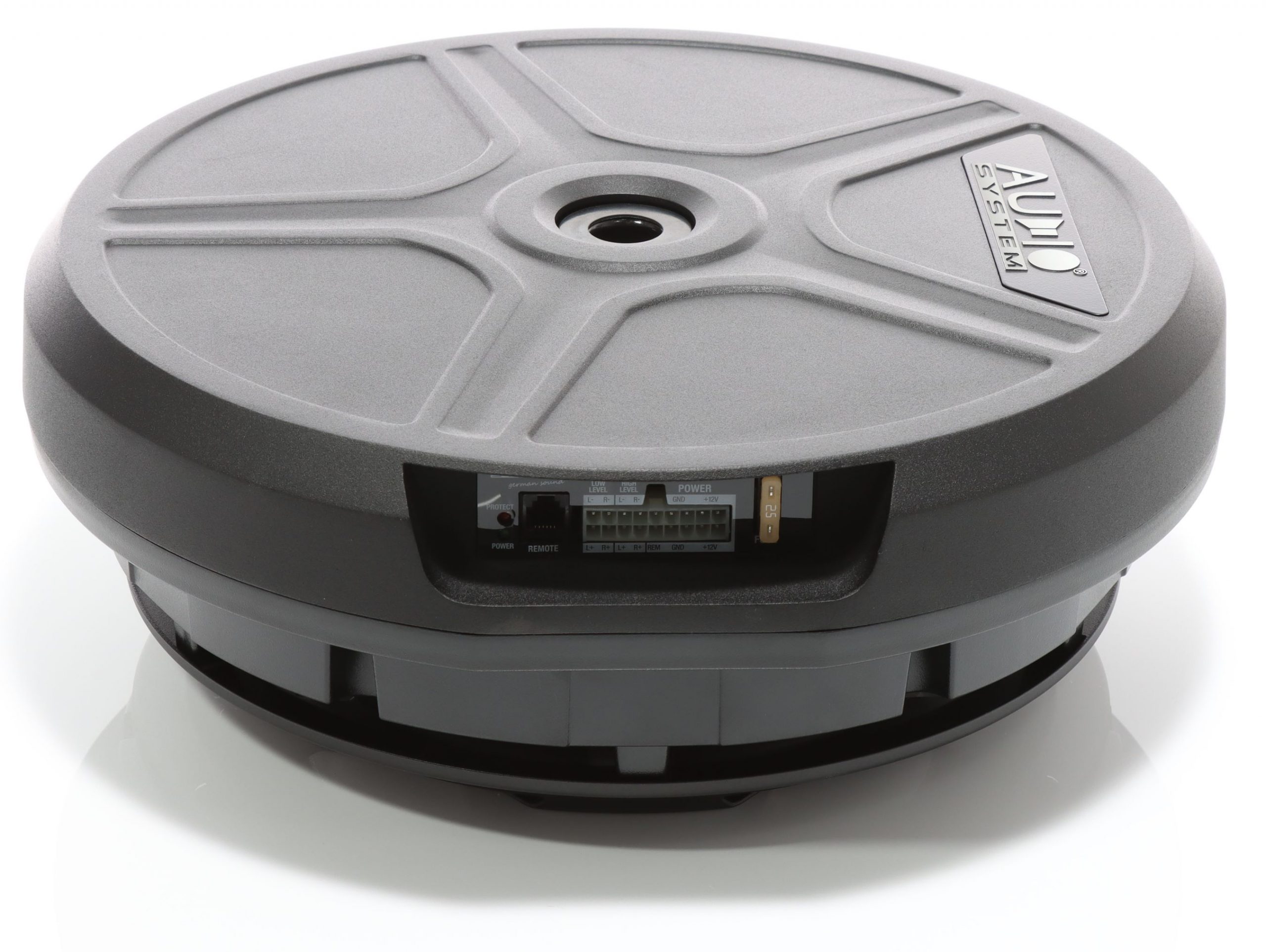 28 cm reservewiel subwoofer in aluminium behuzing met interne monoversterker + SW11 MOUNTING KIT - Sw 11 active neu1 scaled - SW11 Active UNI