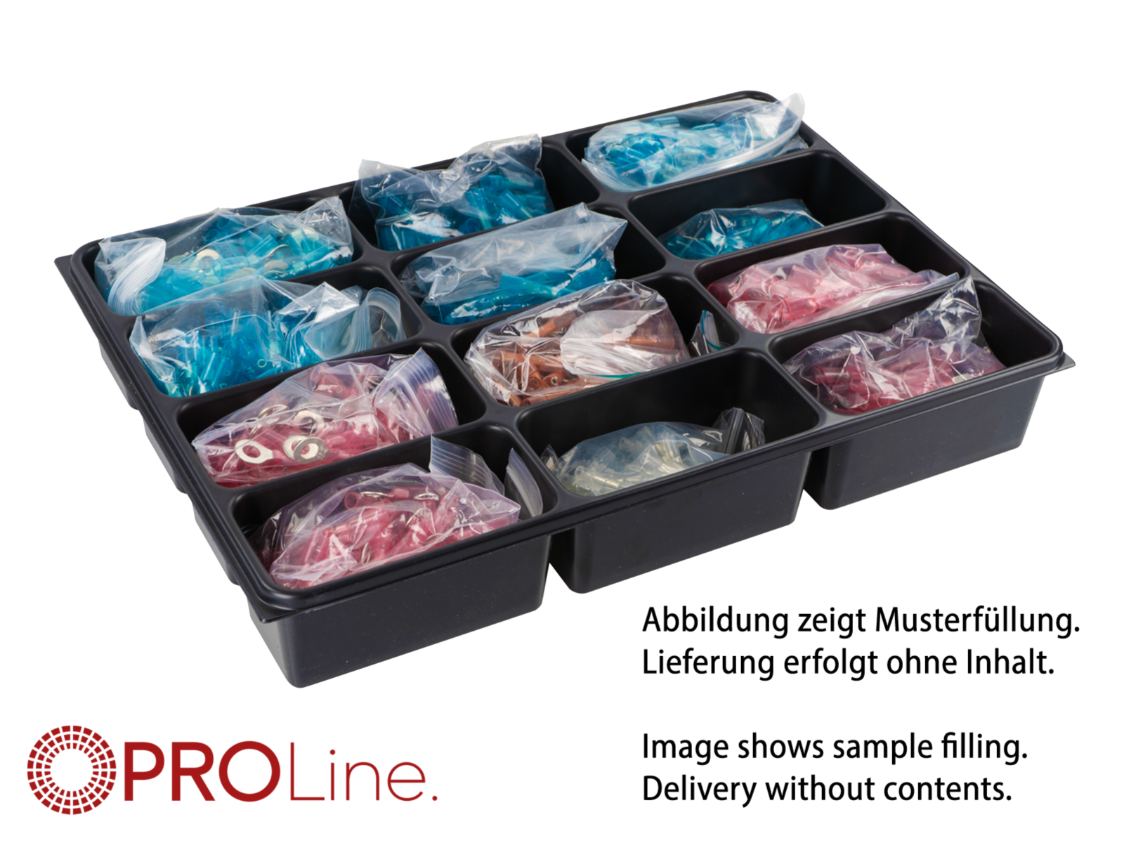 PROline Werkplaatskast assortiments bak, 12 vakken - inleg tray ten behoeve lade 335x238x45mm - T341000 12 1 - T341000-12-1