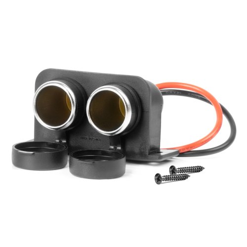 Dubbele Sigaretten aansteker stekker doos 12 / 24V, waterdicht ontwerp - 04130 02 - 04130
