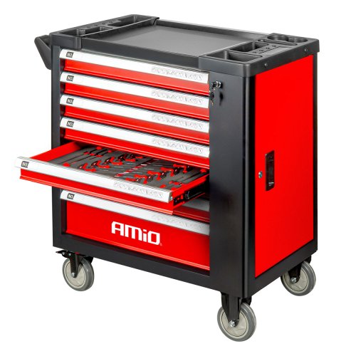 Gereedschapskast met 258-delige gereedschapset 840x460x870mm AMIO-04892 - 04892 - 04892