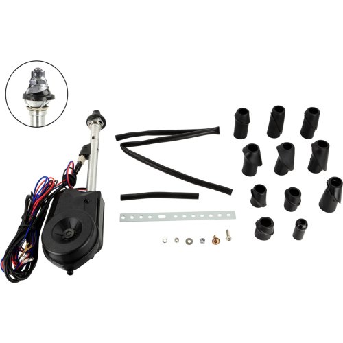 ACV Electrische telescoop antenne AM/FM voor spatscherm - Chroom - 151000 38 1 - 151000-38-1
