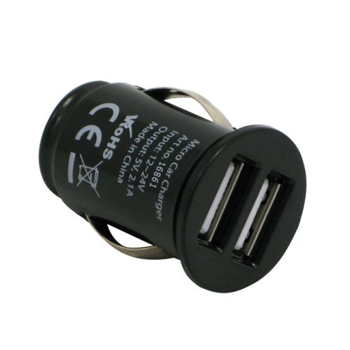 GrabNGo USB autolader zwart 2x usb sigarettenplug 12/24V - 16860 2 - 16860