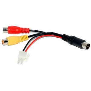 Camera adapterkabel RCA male naar 4 pins - DIN - 18758 - CAR.CC-VIDEO-PWR