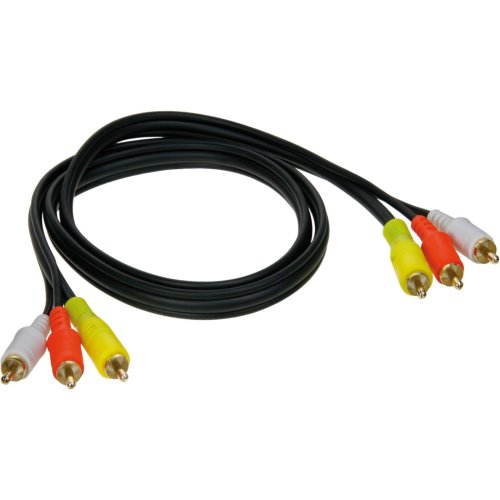 A/V Kabel 1 mtr. 3 plugs rood - wit - geel - 2303dlv100 - 2303dlv100