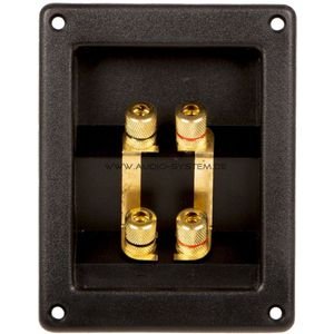 AUDIO SYSTEM 4-pins vierkante terminal met stevige, vergulde aansluitingen - 27548 - Terminal 4-polig 