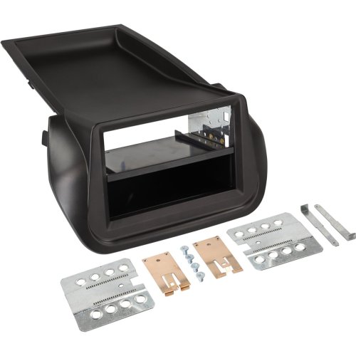 2-DIN Paneel met Pocket Citro&euml;n Nemo - Peugeot Bipper - Fiat Fiorino 2008-2019 Kleur: Zwart - 281040 13 - 281040-13