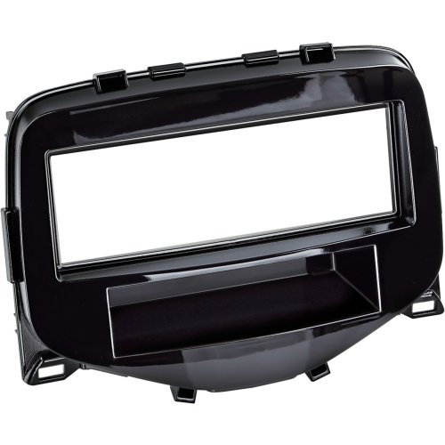 1-DIN Paneel Citro&euml;n C1 (P) - Peugeot 108 (P)- Toyota Aygo (AB!)  2014-> Kleur: Piano Zwart - 281040 15 - 281040-15
