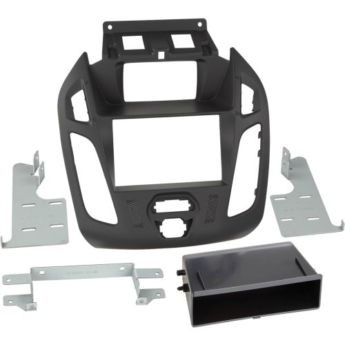 2-DIN Paneel met pocket Ford Transit Connect/ Tourneo 2014-2018 Kleur: Zwart - 281114 27 1 4 - 281114-27-1-4