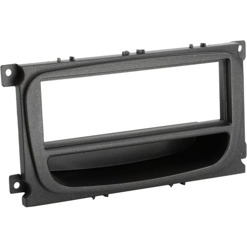 1-DIN Paneel met aflegbakje. Ford Mondeo /Focus / S-Max/ Galaxy/ Tourneo Connect  Kleur: Zwart - 281114 36 - 281114-36