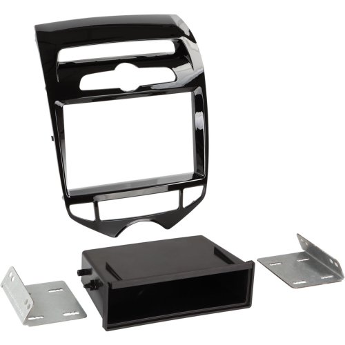 2-DIN Paneel Hyundai ix20 met pocket en automatische klimaatregeling 2010-2017 - Kleur: piano zwart - 281143 22 1 1 - 281143-22-1-1