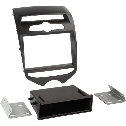 2-DIN Paneel Hyundai iX 20 met pocket voor manual climate control 2010-2017 Kleur: Mat Zwart  - 281143 22 2 2 - 281143-22-2-2