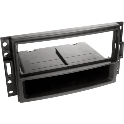 1-DIN Paneel met aflegbakje. Chevrolet Corvette / Uplander - Hummer H3 Kleur: Zwart - 281238 02 - 281238-02