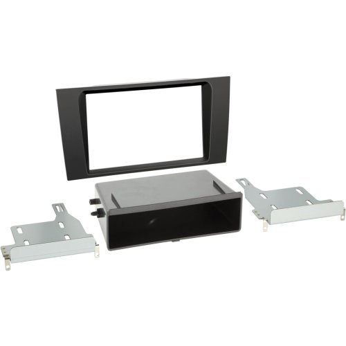 2-DIN Paneel with pocket Audi A4 (B5) 1999-2001 Kleur: Zwart - 281320 21 1 - 281320-21-1