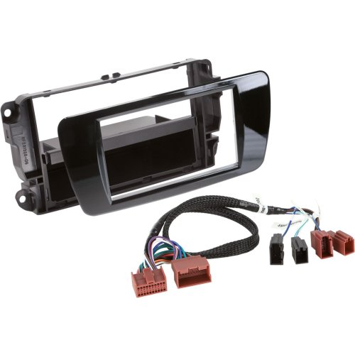 2-DIN Paneel met aflegvak Seat Ibiza pianolak zwart - 281328 08 4 - 281328-08-4