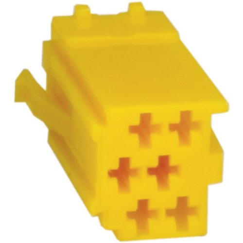 Mini ISO plug 6-Pin male Geel (Bulk) - 331441 1 - 331441-1