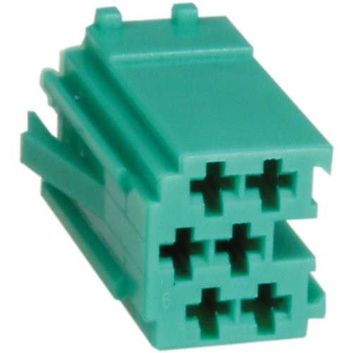 Mini ISO plug 6-Pin male Groen (Bulk) - 331441 2 - 331441-2