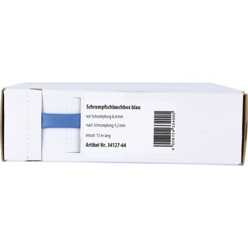 Krimpkous Blauw &Oslash; 6.4 mm / Lengte 12 meter - 34127 64 - 34127-64