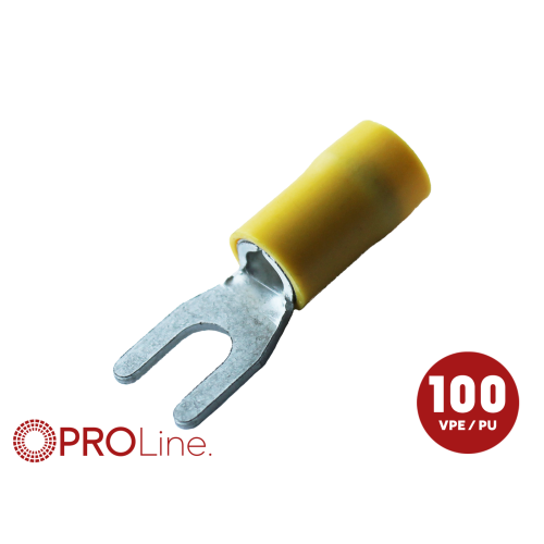 Kabelvork 4.0x6.0 geel M4 (100stuks) ACV PROLine - 344343 3 0 p 0 - 344343-3-0-p