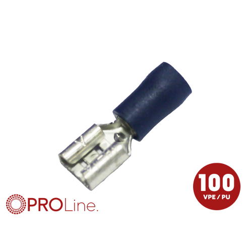 Vlakstekker Blauw 1.5 - 2.5mm&sup2; / Breedte 4.8mm (100 stuks) ACV PROLine - 344801 2 0 p 0 - 344801-2-0-p