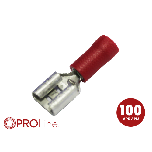 Kabelschoen 6.3x0.8 rood in blister (100stuks) ACV PROLine - 346301 1 0 p 0 - 346301-1-0-p