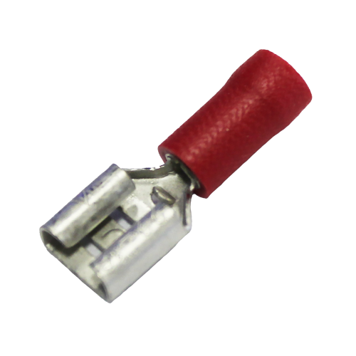 kabelschoen 5 stuks 6.3x0.8 rood in blister - 346301 1 5 p - 346301-1-5-p