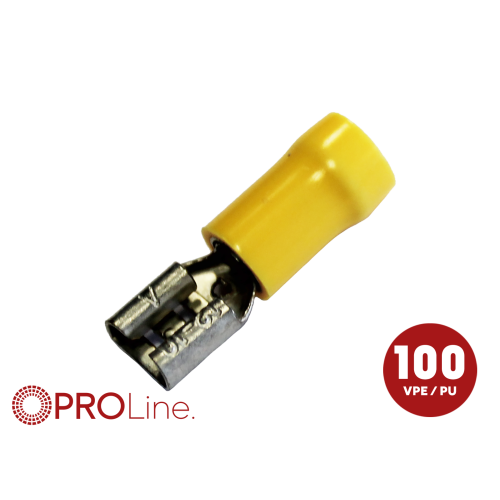 Kabelschoen 6.3x0.8 geel (100stuks) ACV PROLine - 346301 3 0 p 0 - 346301-3-0-p