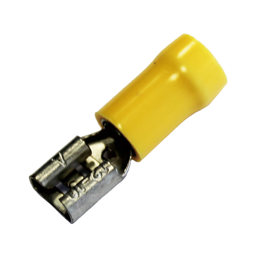 kabelschoen 5st 6.3x0.8 geel 5stuks in blister - 346301 3 5 p - 346301-3-5-p