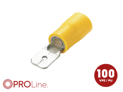 Kabelschoen  6.3x0.8 geel (100stuks) ACV PROLine - 346303 3 0 p - 346303-3-0-p