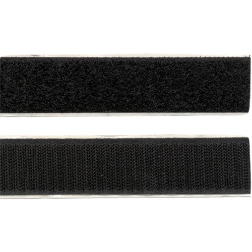 Klittenband Breedte 20 mm Lengte 1 meter Zwart (1 stuks) - 349000 03 - 349000-03