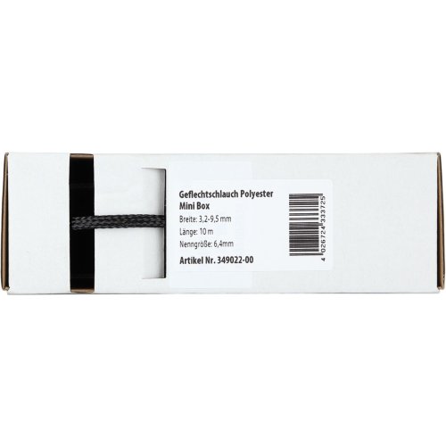 Gevlochten Kabelbescherming Mini Box 3.2 - 9.5 mm / Lengte 10 meter - 349022 00 - 349022-00