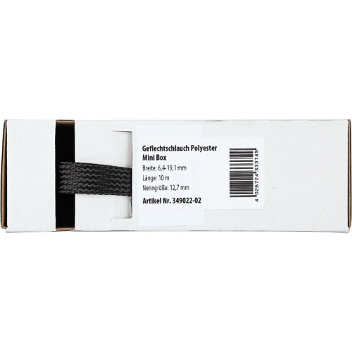 Gevlochten Kabelbescherming Mini Box 6.4 - 19.1 mm / Lengte 10 meter - 349022 02 - 349022-02